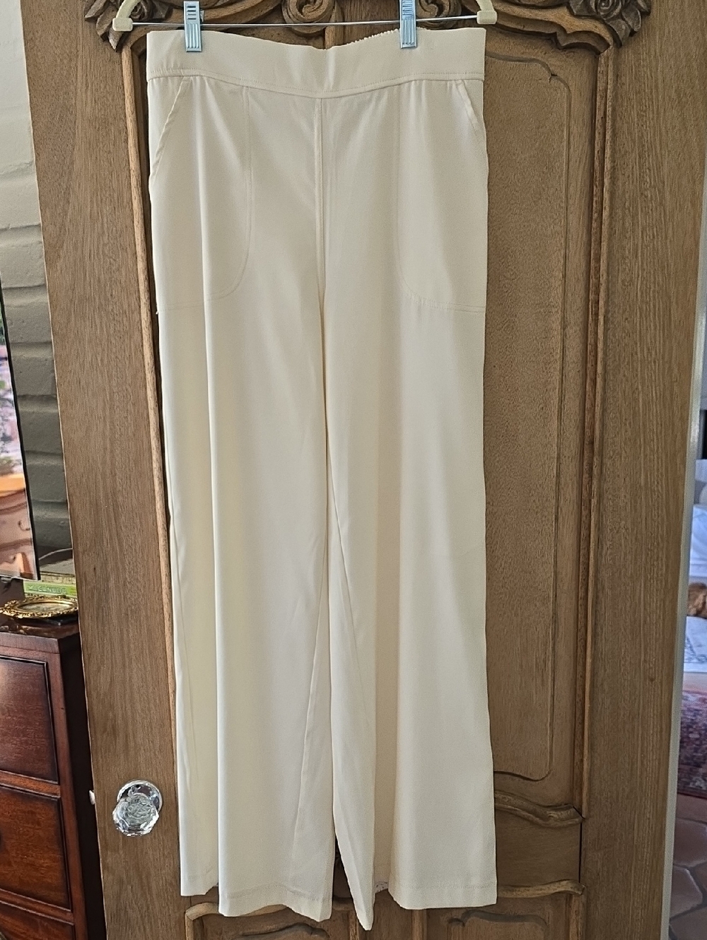 Max Studio Cream Wide-Leg Palazzo Pants